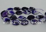 CNG5346 15.5 inches 25*35mm - 30*40mm faceted freeform agate beads