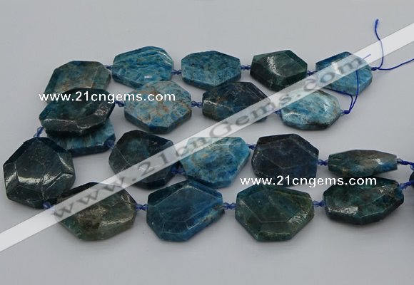 CNG5355 15.5 inches 20*30mm - 35*45mm faceted freeform apatite beads