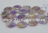 CNG5357 20*30mm - 35*45mm faceted freeform lavender amethyst beads