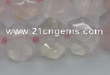 CNG5366 15.5 inches 12*16mm - 15*20mm faceted nuggets rose quartz beads