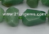 CNG5374 15.5 inches 12*16mm - 18*25mm faceted nuggets green aventurine bead