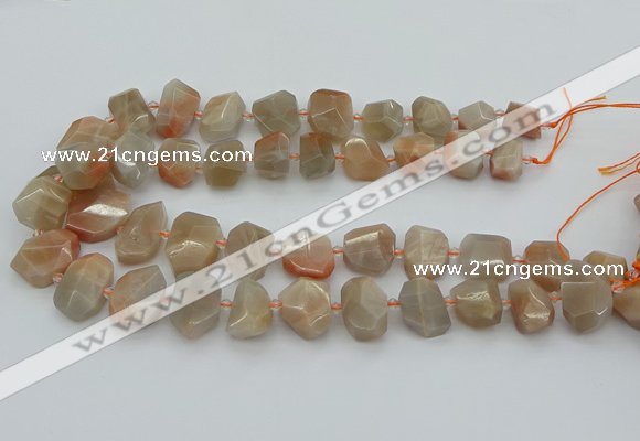 CNG5385 15.5 inches 12*16mm - 18*25mm faceted nuggets moonstone beads