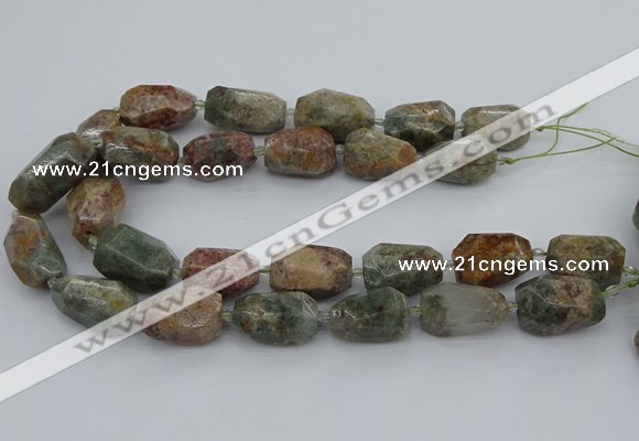 CNG5396 15.5 inches 12*16mm - 18*28mm faceted nuggets ghost gemstone beads