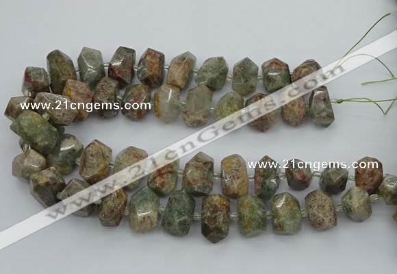 CNG5401 15.5 inches 12*16mm - 15*20mm faceted nuggets ghost gemstone beads