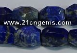 CNG5410 15.5 inches 12*16mm - 15*20mm faceted nuggets lapis lazuli beads