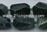 CNG5424 12*16mm - 15*25mm faceted nuggets green apatite beads