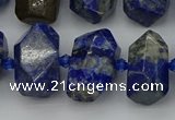 CNG5425 12*16mm - 15*20mm faceted nuggets lapis lazuli beads