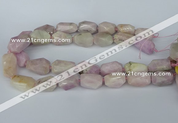 CNG5446 15.5 inches 12*16mm - 15*25mm faceted nuggets kunzite beads