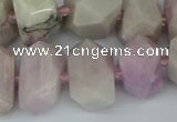 CNG5447 15.5 inches 12*16mm - 15*20mm faceted nuggets kunzite beads