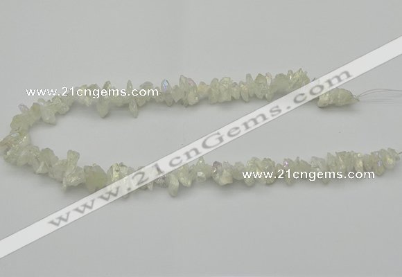 CNG5460 15.5 inches 6*10mm - 8*20mm nuggets plated quartz beads