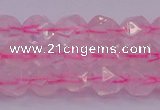 CNG5482 15.5 inches 8mm faceted nuggets rose quartz beads