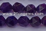 CNG5494 15.5 inches 12mm faceted nuggets amethyst gemstone beads