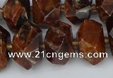 CNG5517 12*16mm - 15*20mm faceted nuggets orange garnet beads