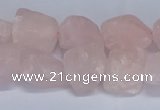 CNG5531 15.5 inches 10*14mm - 12*16mm nuggets rose quartz beads