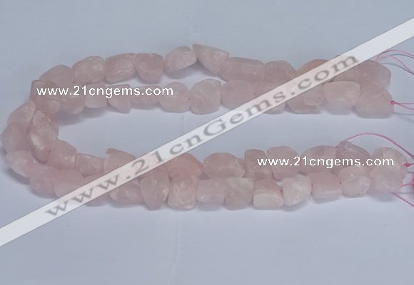 CNG5531 15.5 inches 10*14mm - 12*16mm nuggets rose quartz beads
