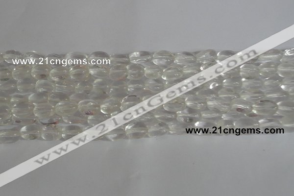 CNG555 15.5 inches 7*10mm nuggets white crystal beads