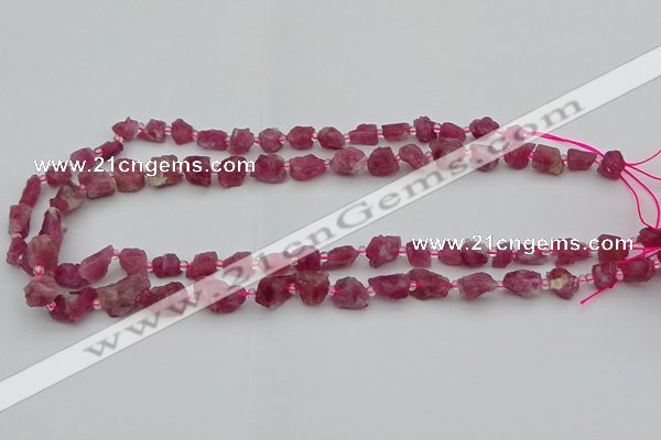 CNG5550 15.5 inches 4*6mm - 8*12mm nuggets pink tourmaline beads