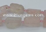 CNG5551 15.5 inches 10*15mm - 15*20mm nuggets rose quartz beads