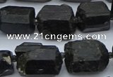 CNG5554 15.5 inches 15*18mm - 18*25mm nuggets black tourmaline beads