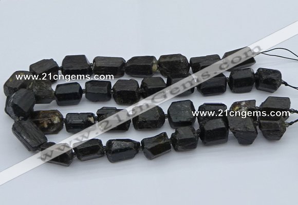 CNG5554 15.5 inches 15*18mm - 18*25mm nuggets black tourmaline beads