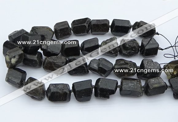 CNG5555 15.5 inches 18*20mm - 20*28mm nuggets black tourmaline beads