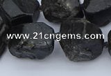 CNG5556 15.5 inches 15*20mm - 18*22mm nuggets black tourmaline beads