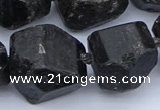 CNG5557 15.5 inches 18*22mm - 22*25mm nuggets black tourmaline beads