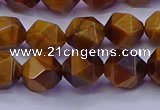 CNG5577 15.5 inches 8mm faceted nuggets yellow tiger eye beads