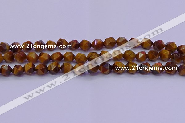 CNG5577 15.5 inches 8mm faceted nuggets yellow tiger eye beads