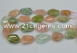 CNG5591 15.5 inches 22*28mm - 25*35mm faceted freeform morganite beads