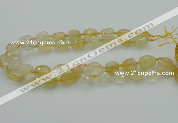 CNG5605 15.5 inches 10*14mm - 13*18mm faceted nuggets citrine beads