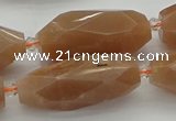 CNG5612 15.5 inches 15*35mm - 18*40mm faceted rice moonstone beads