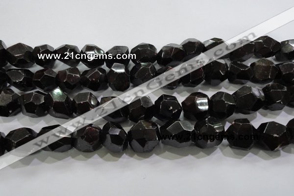 CNG563 15.5 inches 12*16mm faceted nuggets red garnet beads