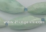 CNG5637 15.5 inches 15*35mm - 18*40mm faceted rice amazonite beads