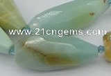 CNG5640 15.5 inches 15*35mm - 18*45mm faceted teardrop amazonite beads