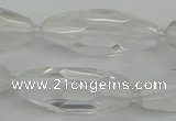 CNG5647 15.5 inches 15*35mm - 18*40mm faceted rice white crystal beads