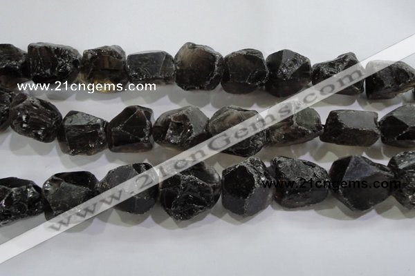 CNG565 15.5 inches 16*20mm faceted nuggets smoky quartz beads