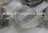 CNG566 28*30mm - 30*40mm faceted nuggets botswana agate beads