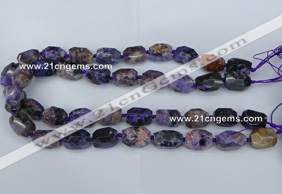 CNG5685 15.5 inche 12*16mm - 15*20mm faceted nuggets charoite beads