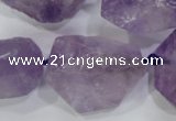 CNG569 20*30mm - 25*40mm faceted nuggets amethyst gemstone beads