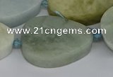 CNG5704 15.5 inches 22*30mm - 28*35mm freeform aquamarine beads