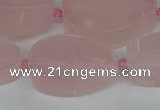 CNG5705 15.5 inches 22*30mm - 28*35mm freeform rose quartz beads