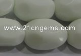 CNG571 15.5 inches 18*25mm nuggets white porcelain beads