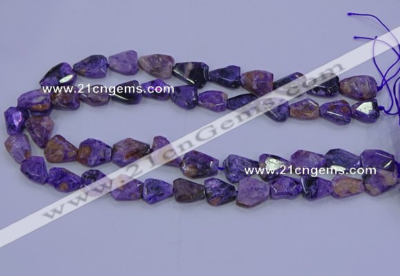 CNG5712 15.5 inches 12*16mm - 15*20mm faceted freeform charoite beads