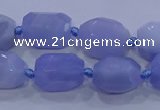 CNG5728 12*16mm - 13*18mm faceted nuggets blue lace agate beads