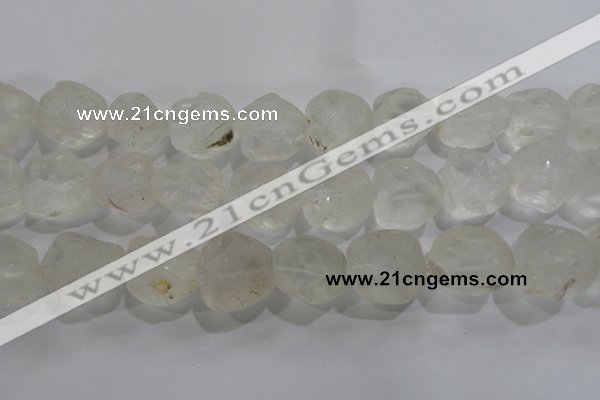 CNG573 15.5 inches 16*18mm nuggets white crystal beads