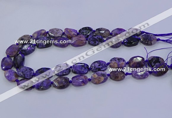 CNG5731 12*16mm - 15*20mm faceted freeform charoite beads