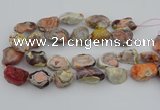 CNG5733 18*25mm - 22*35mm nuggets pink botswana agate beads