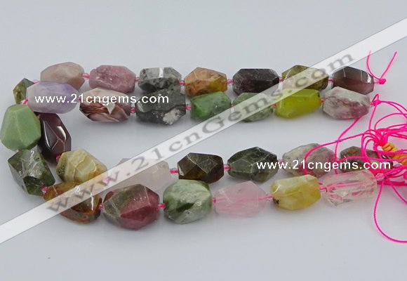 CNG5739 12*16mm - 15*25mm faceted nuggets mixed gemstone beads