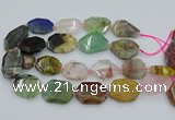 CNG5742 20*30mm - 35*45mm faceted freeform mixed gemstone beads